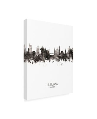 Trademark Global Michael Tompsett Ljubljana Solvenia Skyline Portrait II Canvas Art - 27" x 33.5"