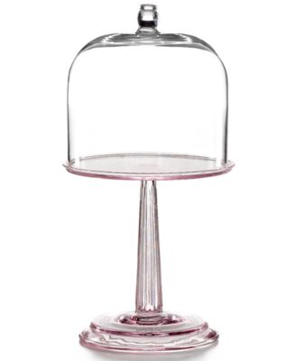 Martha Stewart Collection - Pink Cake Stand with Dome