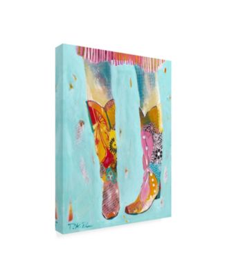 Pamela K. Beer Cowgirl Boots Canvas Art - 24" x 32"