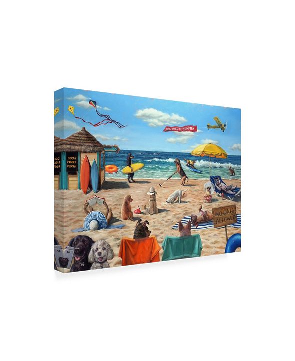 Trademark Global Lucia Heffernan Dog Beach Canvas Art - 19.5
