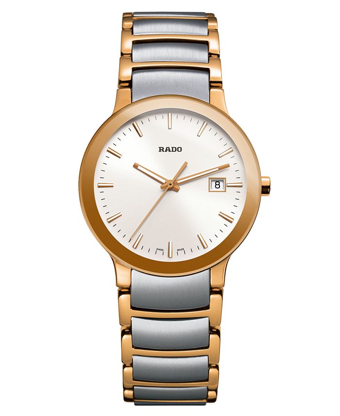 Rado - Watch, Women's Swiss Centrix Two-Tone Stainless Steel Bracelet 28mm R30555103