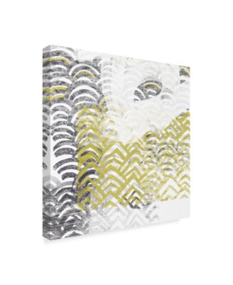 Trademark Global June Erica Vess Block Print Abstract VII Canvas Art - 15" x 20"