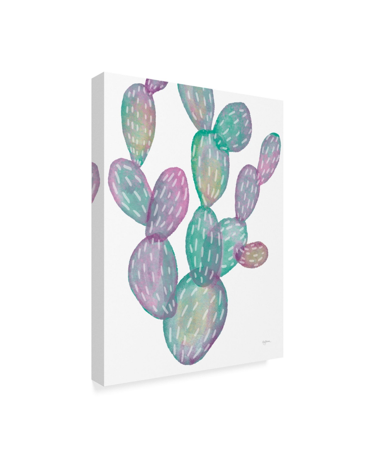 Mary Urban Lovely Llamas Cactus Canvas Art -