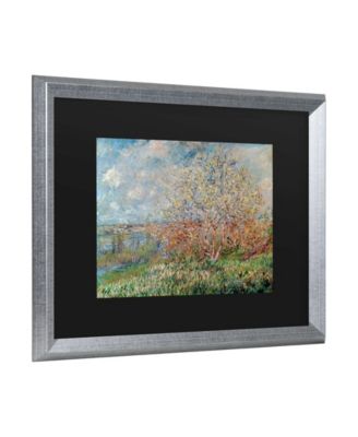Claude Monet Spring 1880 Matted Framed Art - 27" x 33"