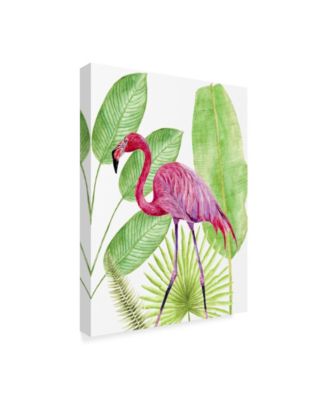 Melissa Wang Tropical Flamingo I Canvas Art - 15" x 20"