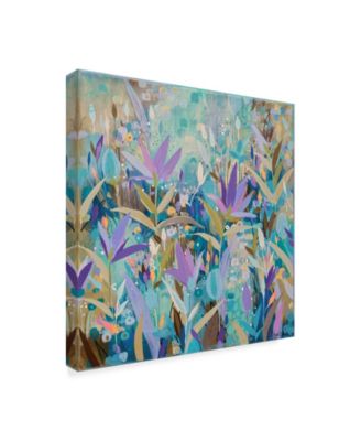 Sue Davis Purple Garden Abstract Modern Canvas Art - 15" x 20"