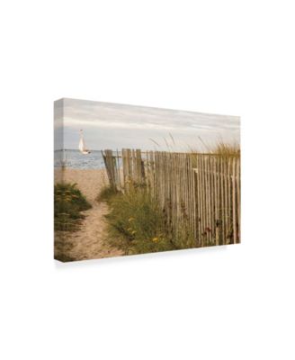 Aledanda Along the Beach Fence II Canvas Art - 20" x 25"
