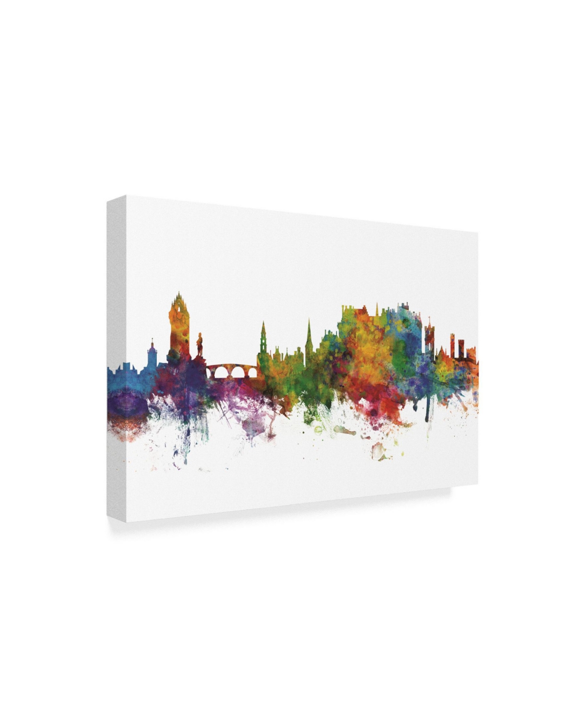 Michael Tompsett Stirling Scotland Skyline Ii Canvas Art -
