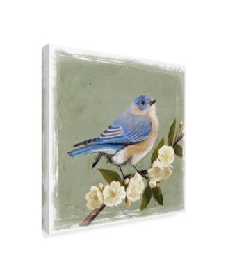 Victoria Borges Bluebird Branch I Canvas Art - 15" x 20"
