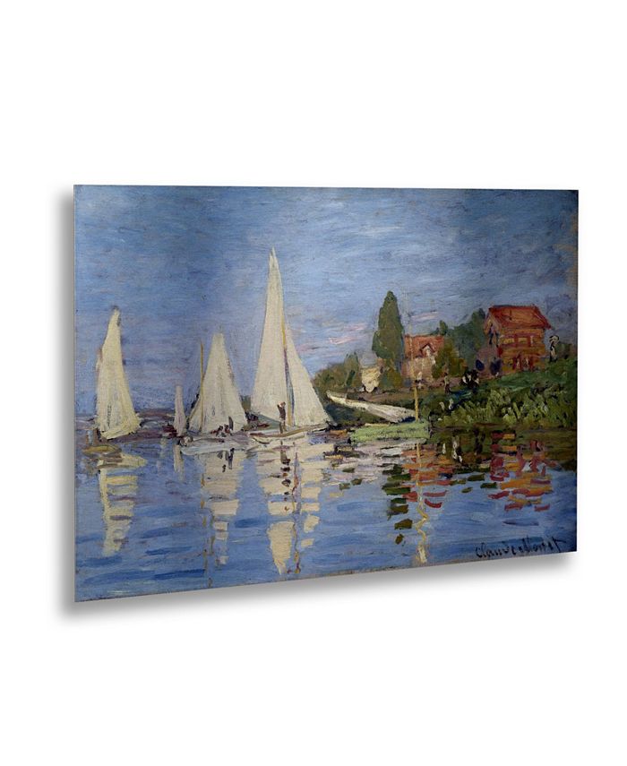 Trademark Global Claude Monet Regatta at Argenteuil Floating Brushed ...