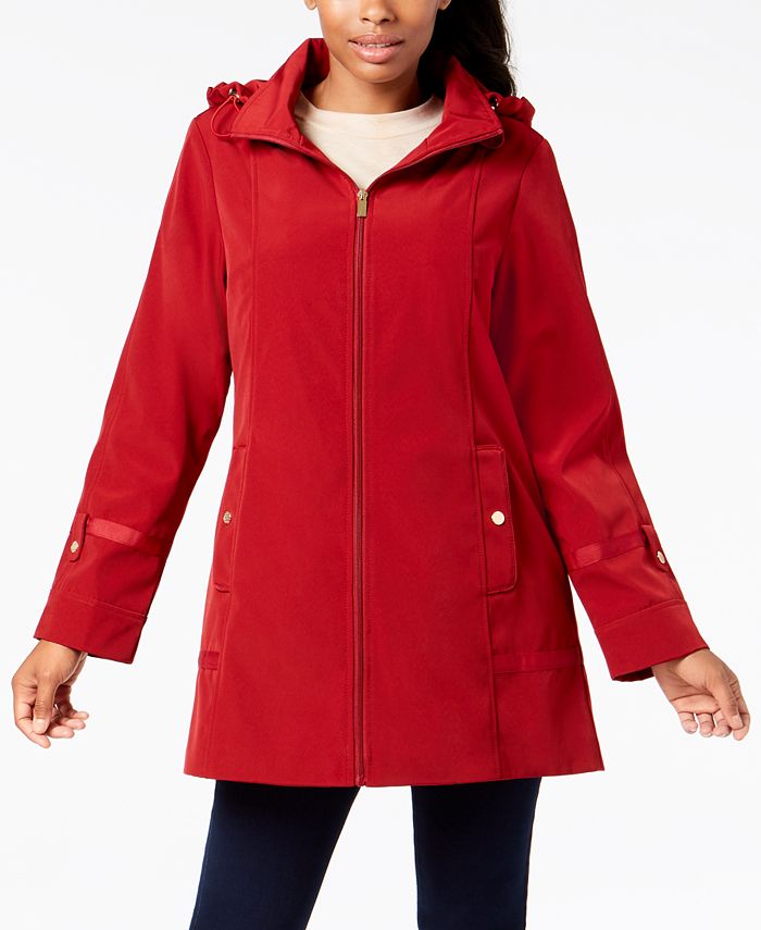 Jones New York Front-Zip A-Line Raincoat & Reviews - Coats & Jackets ...