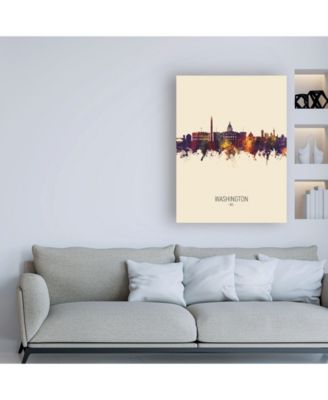 Trademark Global Michael Tompsett Washington DC Skyline Portrait III Canvas Art - 27" x 33.5"