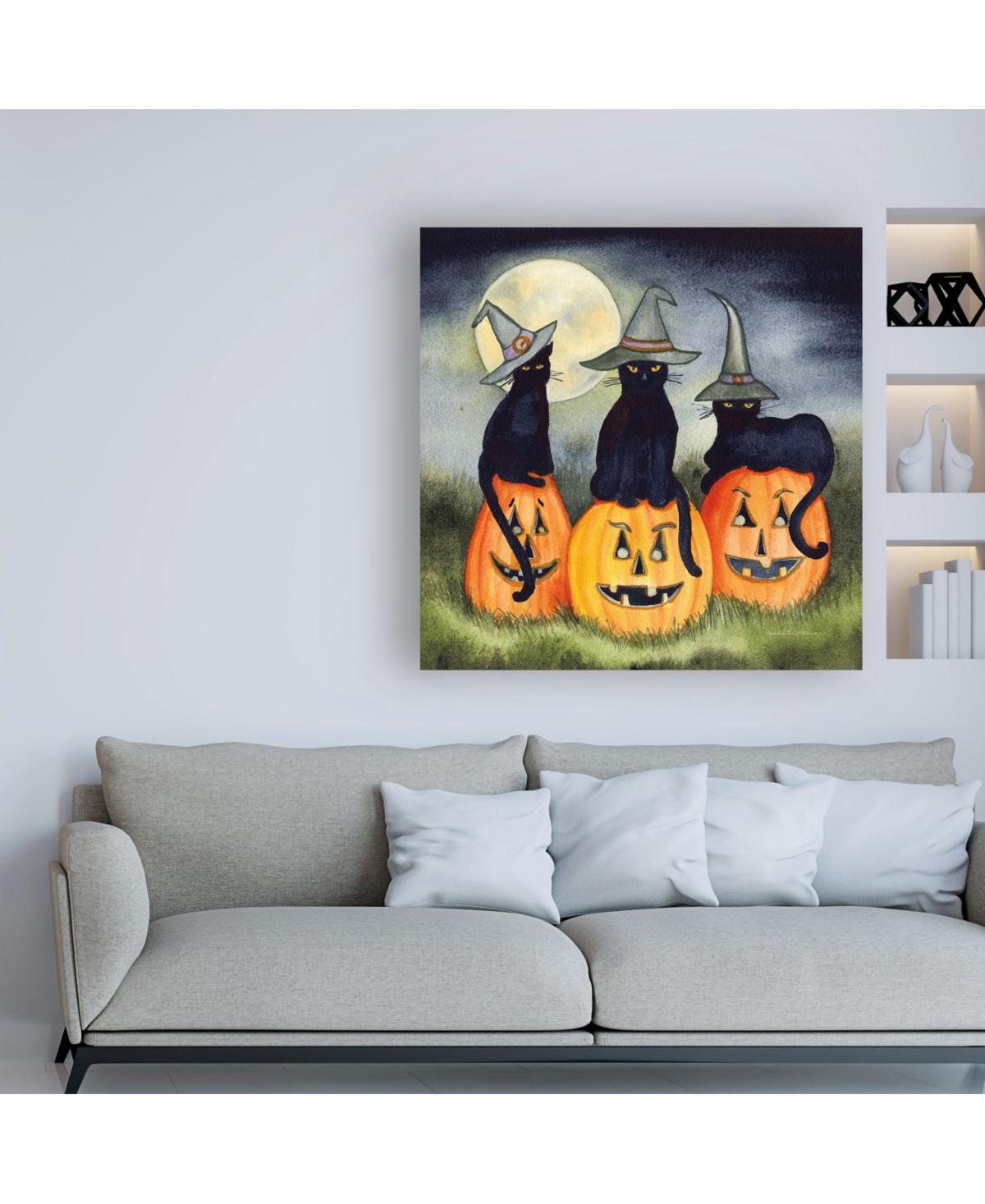 Kathleen Parr McKenna Haunting Halloween Night Ii No Border Canvas Art -