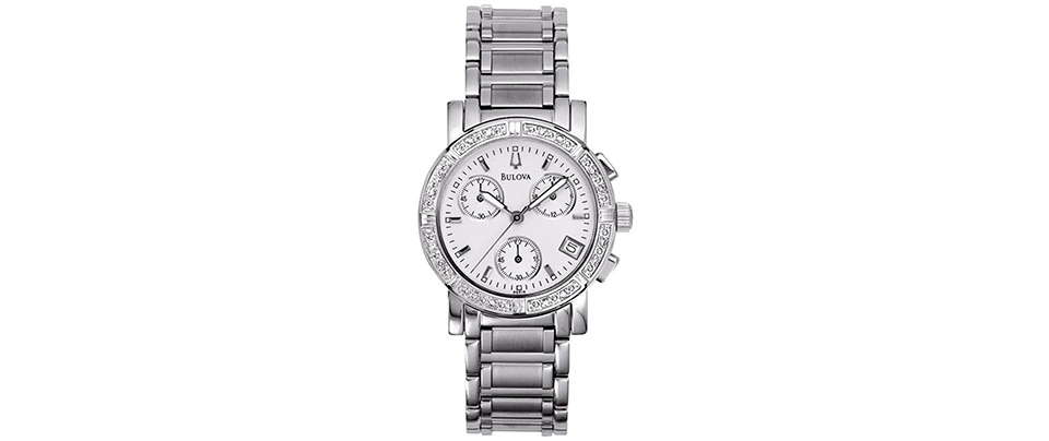 Bulova Womens Stainless Steel Bracelet Watch 33mm 96R19   Watches