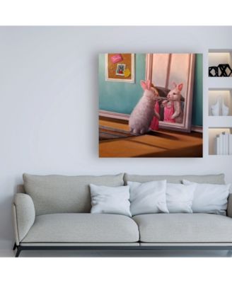 Trademark Global Lucia Hefferna Date Night Rabbit Canvas Art - 36.5" x 48"