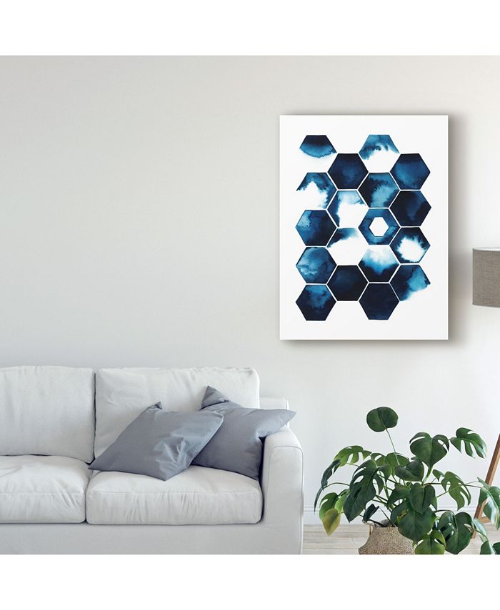 22x26 Stormy Geometry I By Grace Popp - Blue main image 1