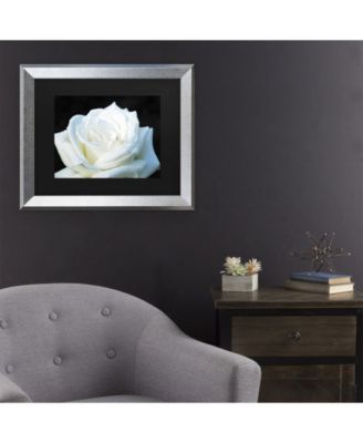 Kurt Shaffer White Rose II Matted Framed Art - 27" x 33"