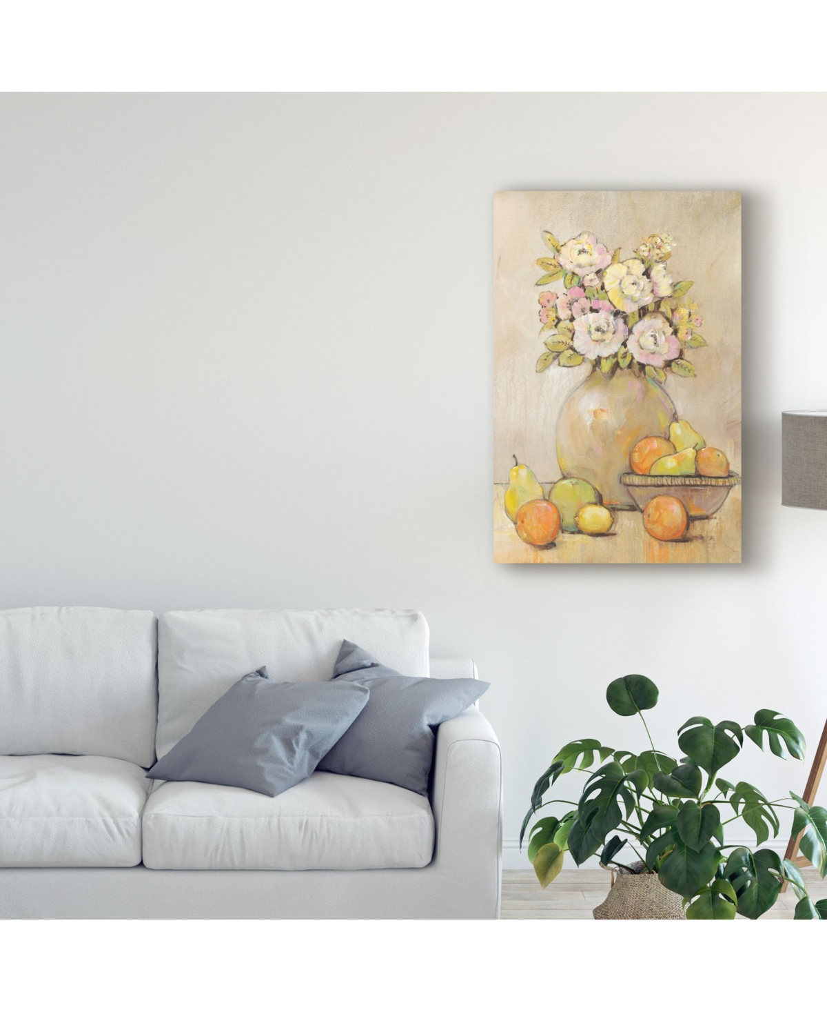 Tim Otoole Still Life Study Flowers and Fruit Ii Canvas Art -