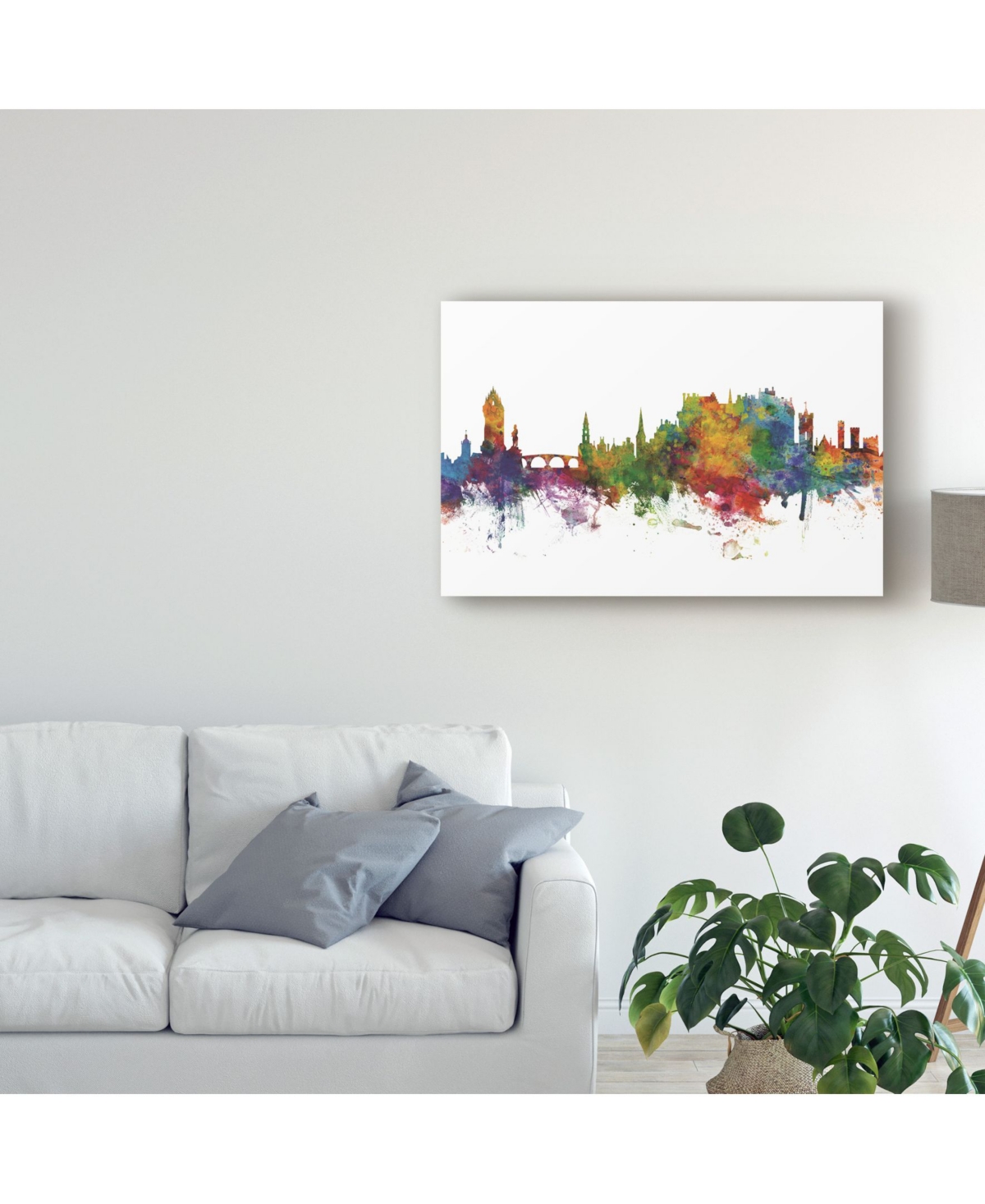 Michael Tompsett Stirling Scotland Skyline Ii Canvas Art -