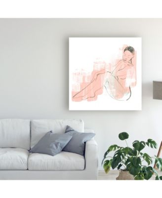 Trademark Global June Erica Vess Color Block Figure I Canvas Art - 15" x 20"