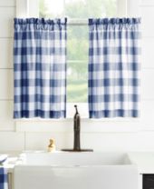 Blue Plaid Kitchen Curtains Macy S