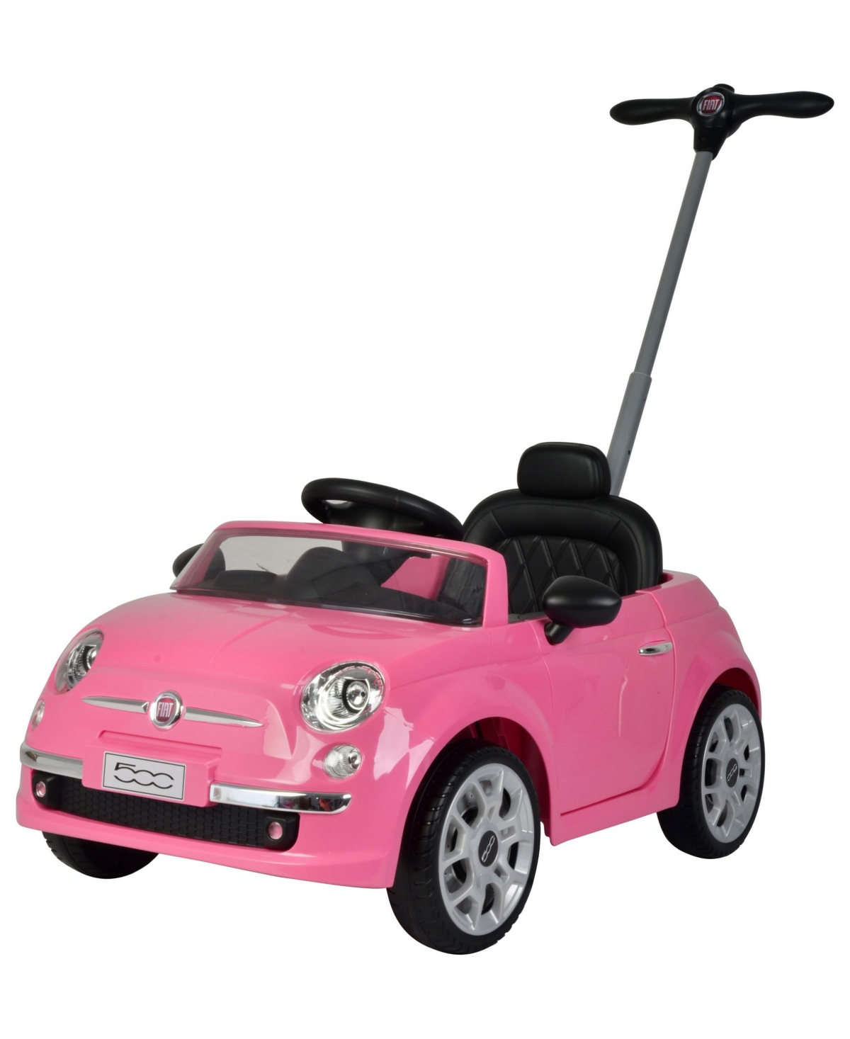 Best Ride On Cars Kids' Fiat 500 Push Cart In Pink