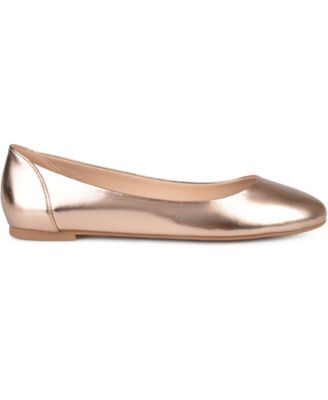 Journee Womens Kavn Medium and Wide Width Comfort Insole Slip On Round Toe Ballet Dress Flats