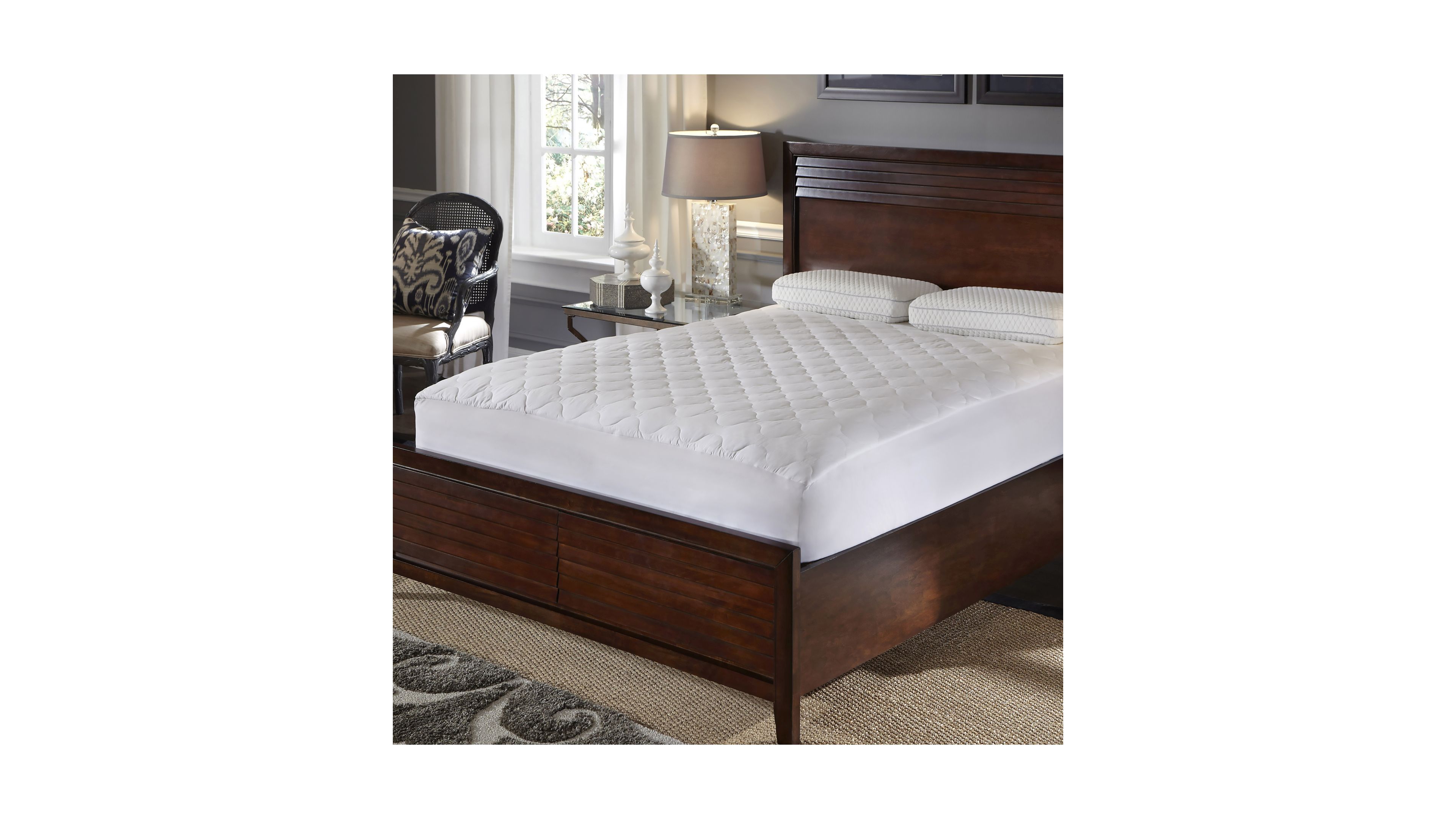 Rio Home Fashions Hotel Laundry Triple Protection Waterproof Mattress Pad, Full