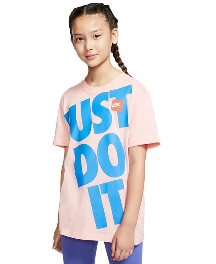 Nike Big Girls Cotton Just Do It Boyfriend T-Shirt - Macy's