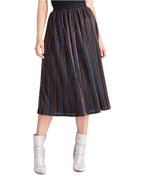Rachel Rachel Roy Juniors Metallic Striped Midi Skirt Reviews