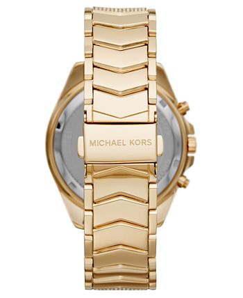 Michael Kors Women's Chronograph Whitney Gold-Tone Stainless Steel Pave ...