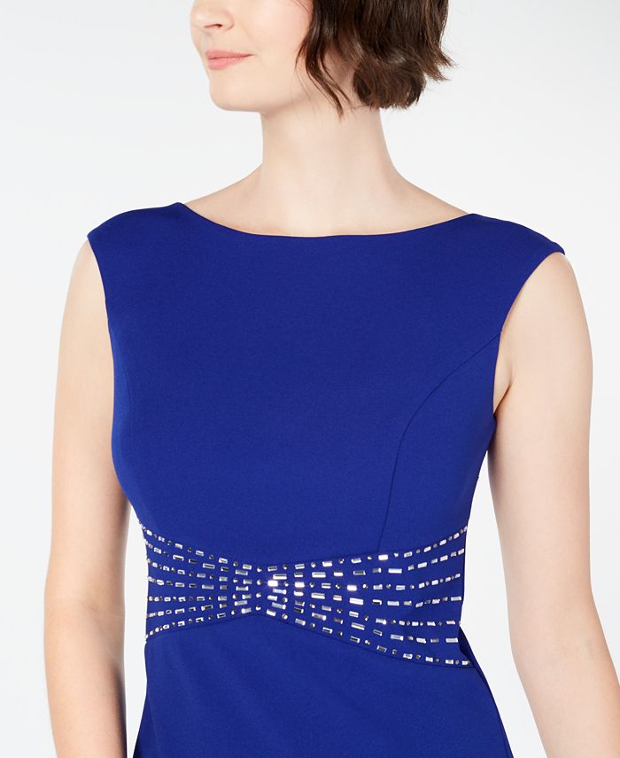 Jessica Howard Women's Embellished Special Occasion Dress - Beaded Waist & Hi-Low Skirt