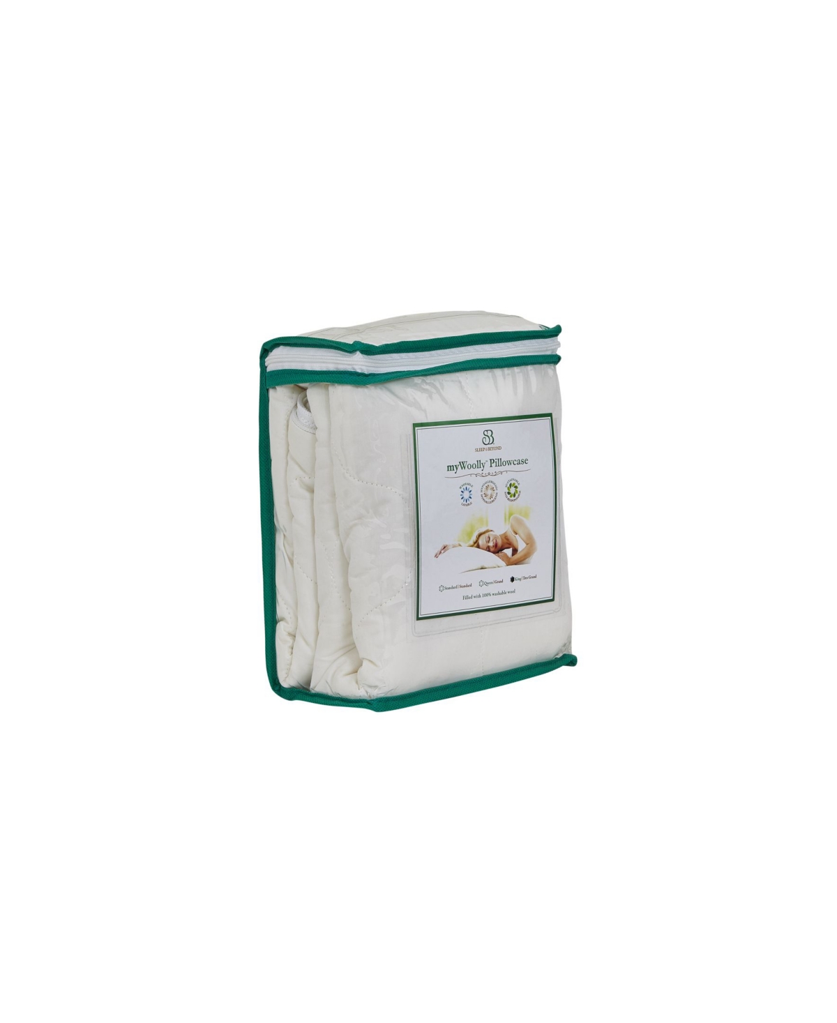 Sleep & Beyond Mywoolly Natural Washable Wool Filled Pillow Protector