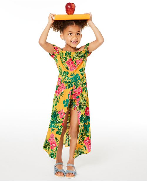 Epic Threads Little Girls Floral Print Walkthrough Romper Dress Created For Macy S Reviews All Girls Dresses Kids Macy S