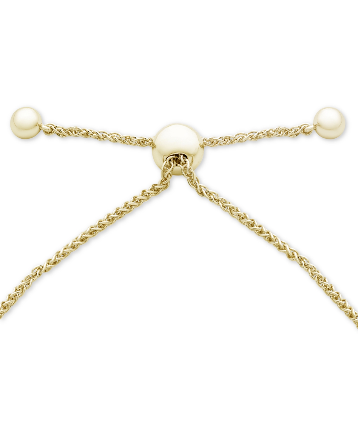 Macy's Diamond Bolo Bracelet (1 Ct. T.w.) In Sterling Silver In Yellow Gold,silver