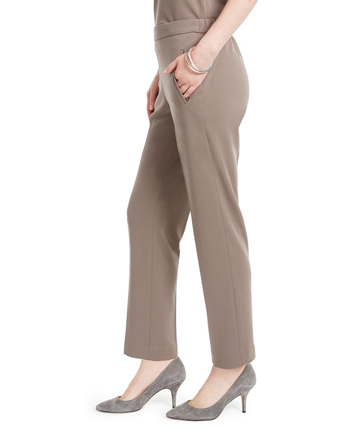 Pantalón Crepé Mujer Nine West - Pierna Ancha, Tejido Suave - Estilo Casual Elegante