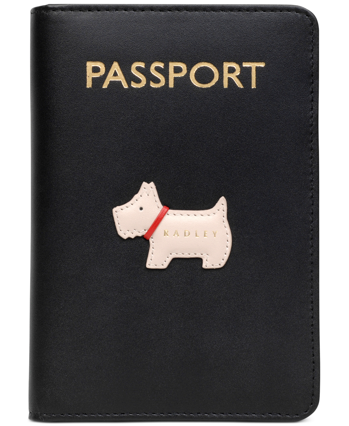 Women's Heritage Dog Outline Leather Passport Cover - Dove Grey