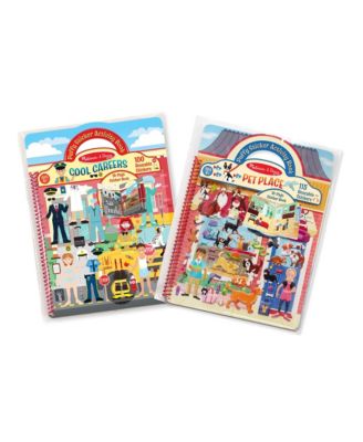 Melissa and Doug - Puffy Sticker Activity Book Bundle - Cool Careers and Pet Place