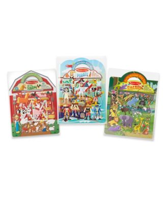 Melissa and Doug - Puffy Sticker Bundle - Pirate, Safari and Farm