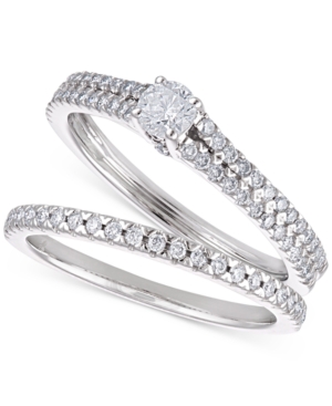 image of Certified Diamond Bridal Set (5/8 ct. t.w.) in 14k White Gold