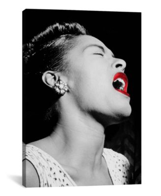 Billie Holiday Color Pop by Unknown Artist Wrapped Canvas Print - 40" x 26"