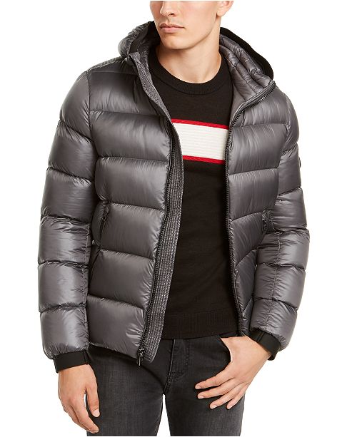 Calvin Klein Men S Slim Fit Hooded Water Resistant Down Jacket