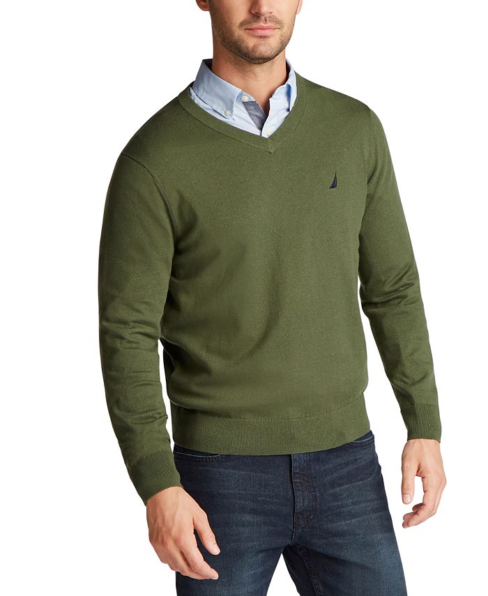 Nautica Men s Lightweight Jersey V Neck Sweater Macy s