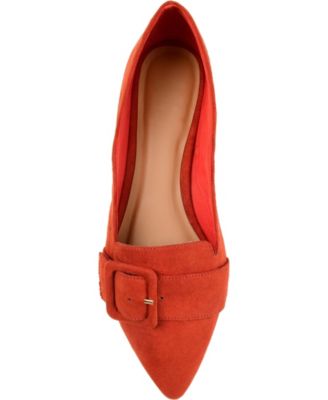 Women's Audrey Buckle Pointed Toe Ballet Flats