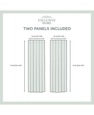 Hexa Geometric Print Hidden Tab Top Curtain Panel Pair, 54" X 96"