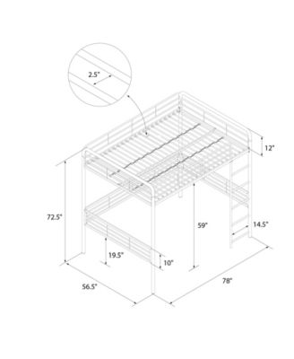 Bodhi Full Metal Loft Bed