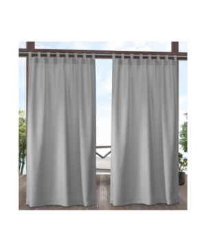 Shop Exclusive Home Indoor/outdoor Solid Cabana Tab Top Curtain Panel Pair, 54" X 120" In Light Past