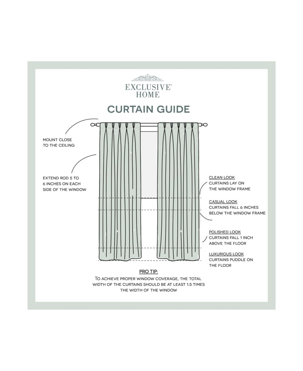 Shop Exclusive Home Curtains Chateau Striped Faux Silk Pinch Pleat Curtain Panel Pair, 27" X 96" In Medium Gre