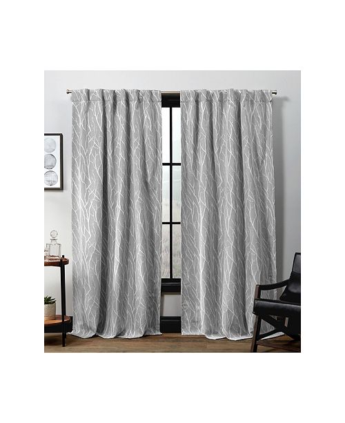 Exclusive Home Curtains Forest Hill Woven Blackout Hidden Tab Top