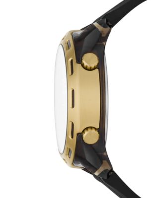 Diesel Men's Digital Crusher Black Silicone Strap Watch 46mm 